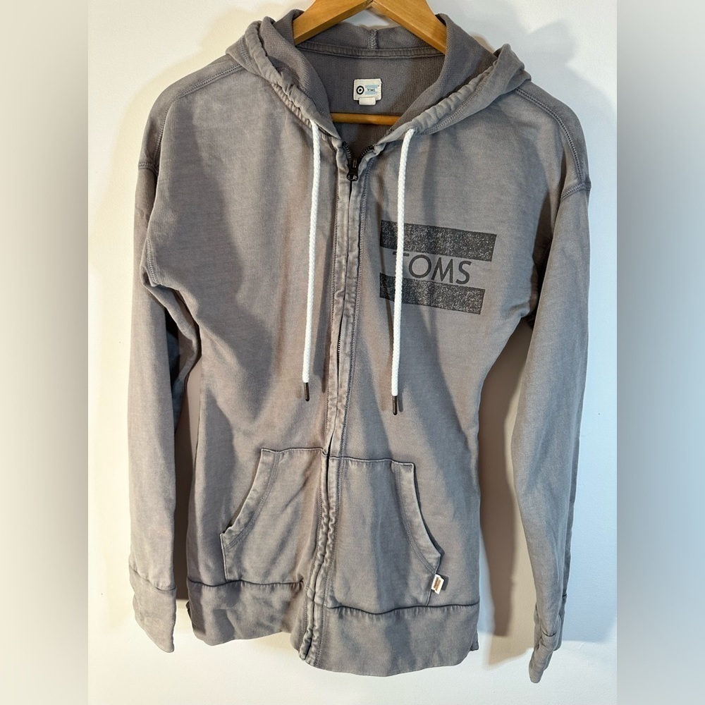 Toms for target hooded sweatshirt grey with toms logo